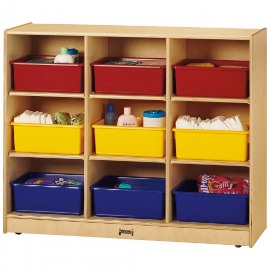 Jonti-Craft 9 Tub Large Mobile Unit - with Colored Tubs