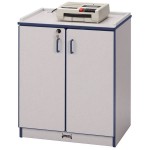 Rainbow Accents Media Cart - Lockable - Navy