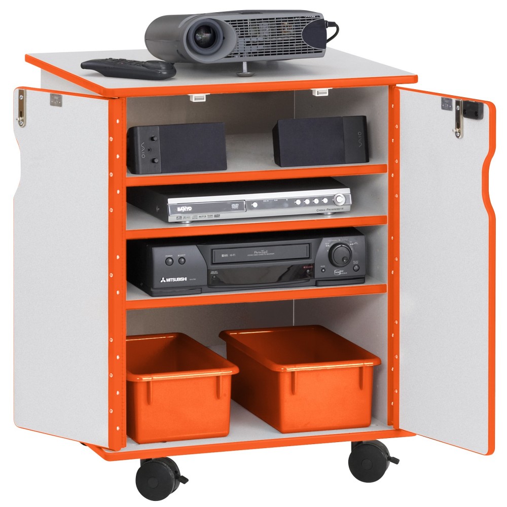 Rainbow Accents Presentation Cart - Orange