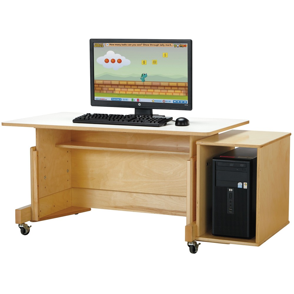 Jonti-Craft Apollo Single Computer Desk - White Top