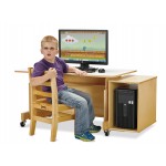 Jonti-Craft Apollo Single Computer Desk - White Top