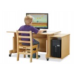 Jonti-Craft Apollo Single Computer Desk - White Top