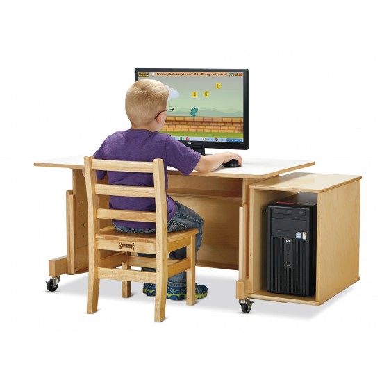 Jonti-Craft Apollo Single Computer Desk - White Top