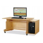 Jonti-Craft Apollo Single Computer Desk - White Top