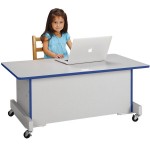 Rainbow Accents Apollo Single Computer Desk - Blue