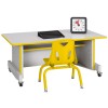 Rainbow Accents Apollo Single Computer Desk - Yellow