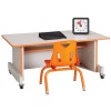 Rainbow Accents Apollo Single Computer Desk - Orange