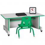 Rainbow Accents Apollo Single Computer Desk - Green