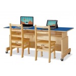 Jonti-Craft Apollo Single Computer Desk - Maple Top