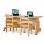 Jonti-Craft Apollo Single Computer Desk - Maple Top