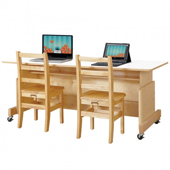 Jonti-Craft Apollo Double Computer Desk - White Top