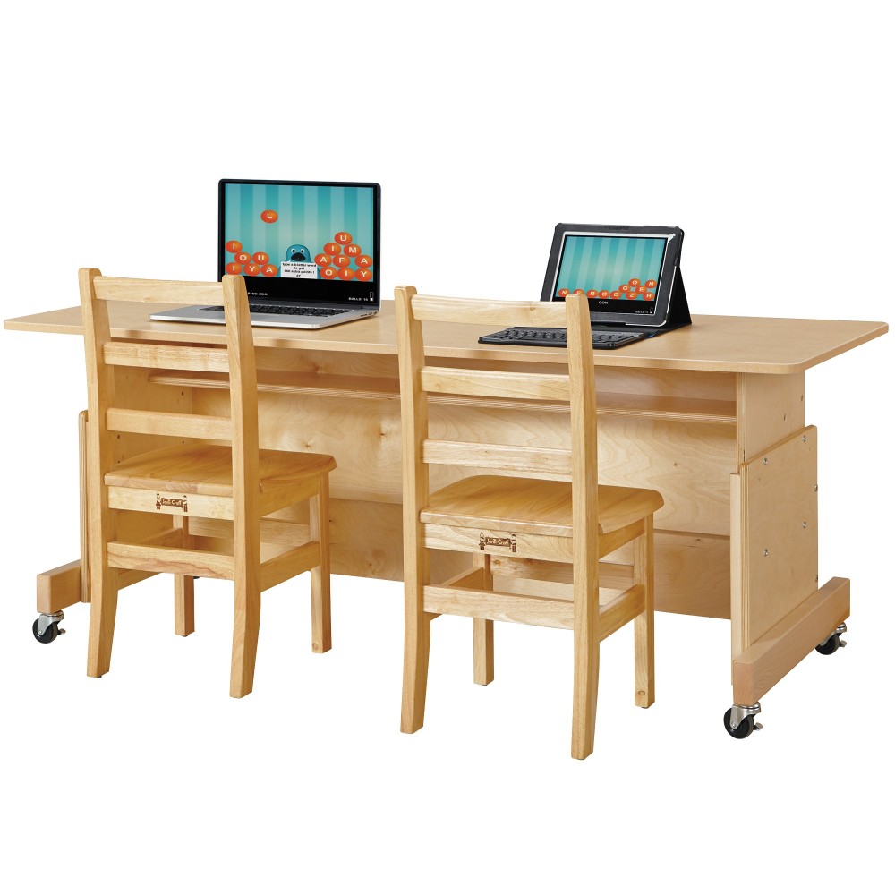 Jonti-Craft Apollo Double Computer Desk - Maple Top