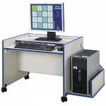 Rainbow Accents Enterprise Single Computer Desk - Blue