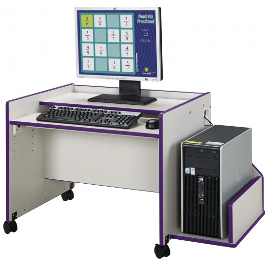 Rainbow Accents Enterprise Single Computer Desk - Purple