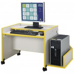 Rainbow Accents Enterprise Single Computer Desk - Yellow