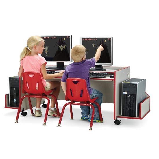 Rainbow Accents Enterprise Single Computer Desk - Red