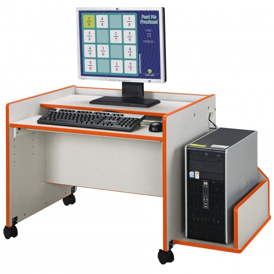 Rainbow Accents Enterprise Single Computer Desk - Orange