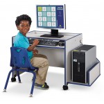 Rainbow Accents Enterprise Double Computer Desk - Navy