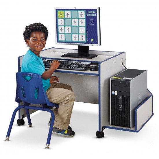 Rainbow Accents Enterprise Double Computer Desk - Navy