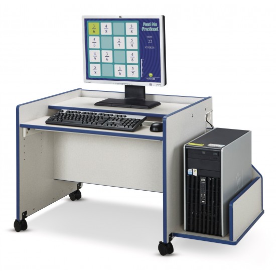 Rainbow Accents Enterprise Double Computer Desk - Navy