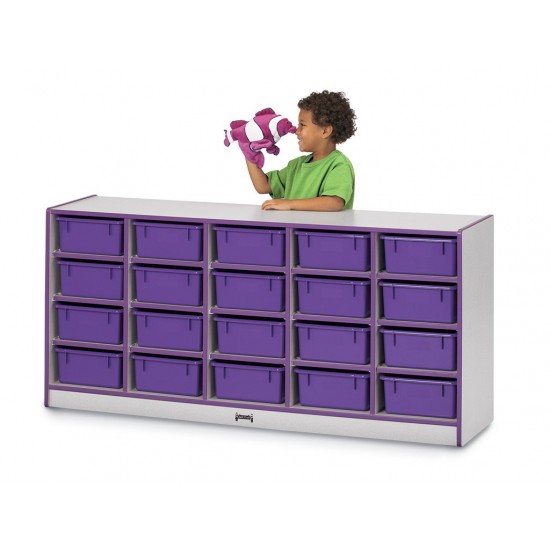 Rainbow Accents 20 Tub Mobile Storage - without Tubs - Purple