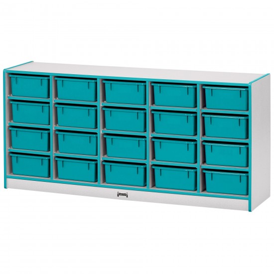 Rainbow Accents 20 Tub Mobile Storage - without Tubs - Teal