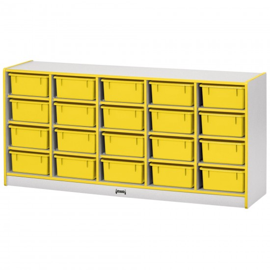 Rainbow Accents 20 Tub Mobile Storage - without Tubs - Yellow