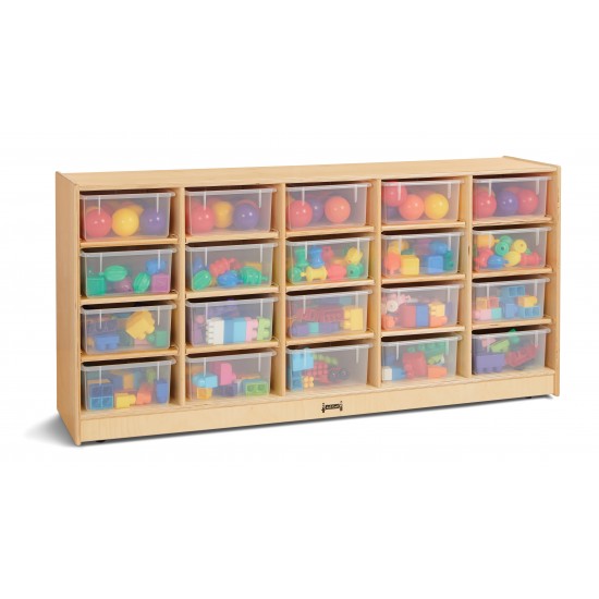 Jonti-Craft 20 Tub Mobile Storage - with Colored Tubs