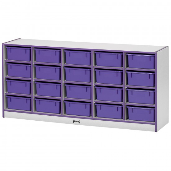 Rainbow Accents 20 Tub Mobile Storage - with Tubs - Purple