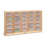 Jonti-Craft 25 Tub Mobile Storage - with Clear Tubs