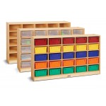 Jonti-Craft 25 Tub Mobile Storage - with Clear Tubs