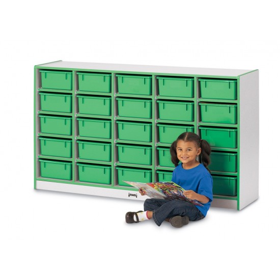 Rainbow Accents 25 Tub Mobile Storage - with Tubs - Teal