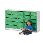 Rainbow Accents 25 Tub Mobile Storage - with Tubs - Orange