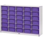 Rainbow Accents 30 Tub Mobile Storage - without Tubs - Purple