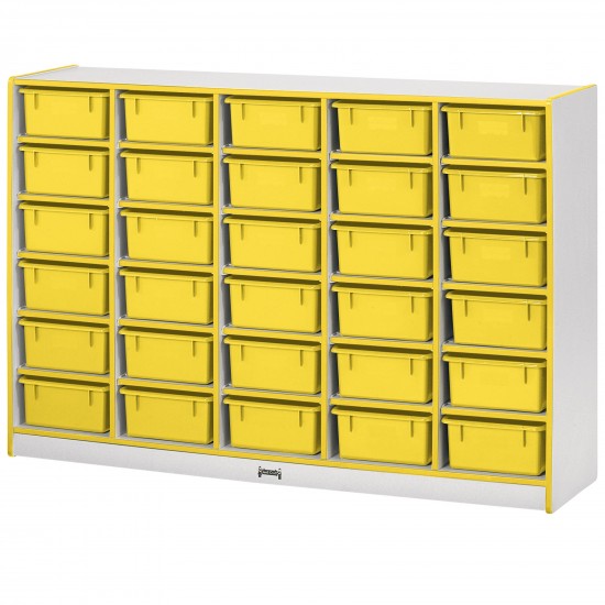 Rainbow Accents 30 Tub Mobile Storage - without Tubs - Yellow