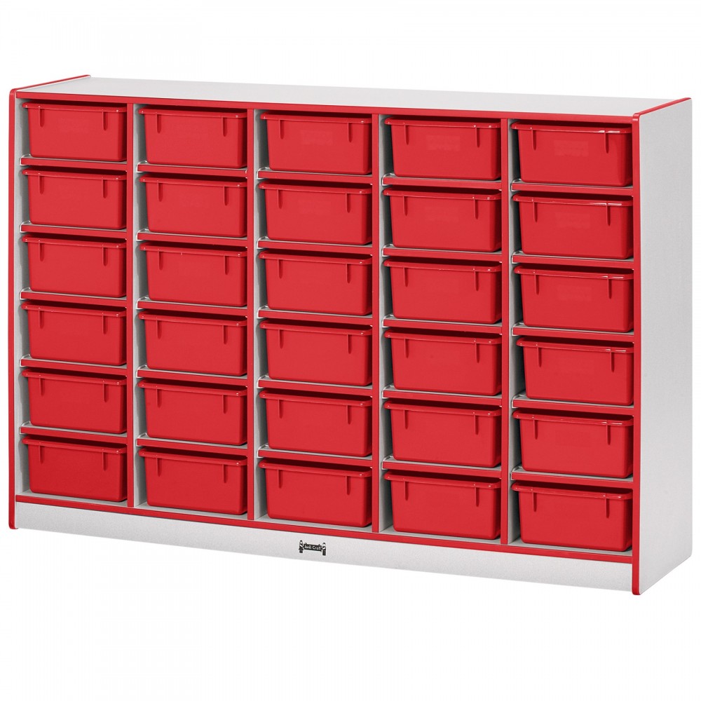 Rainbow Accents 30 Tub Mobile Storage - without Tubs - Red Rainbow Accents 30 Tub Mobile Storage - without Tubs - Red