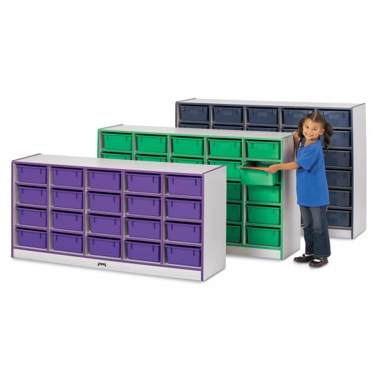 Rainbow Accents 30 Tub Mobile Storage - without Tubs - Red