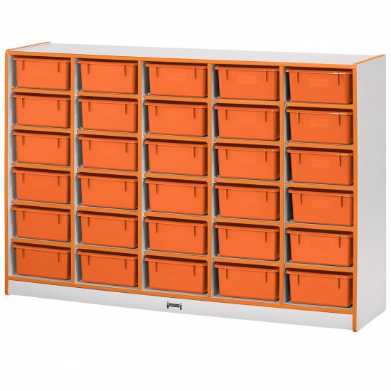 Rainbow Accents 30 Tub Mobile Storage - without Tubs - Orange