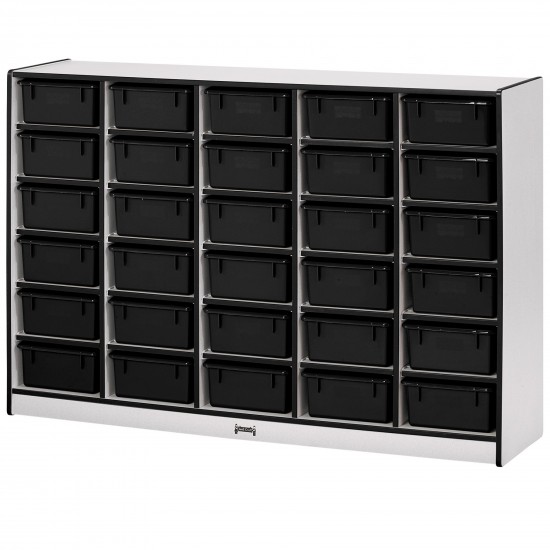 Rainbow Accents 30 Tub Mobile Storage - without Tubs - Black