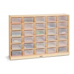 Jonti-Craft 30 Tub Mobile Storage - with Clear Tubs