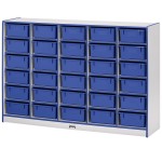 Rainbow Accents 30 Tub Mobile Storage - with Tubs - Blue