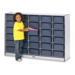 Rainbow Accents 30 Tub Mobile Storage - with Tubs - Blue