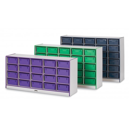 Rainbow Accents 30 Tub Mobile Storage - with Tubs - Blue