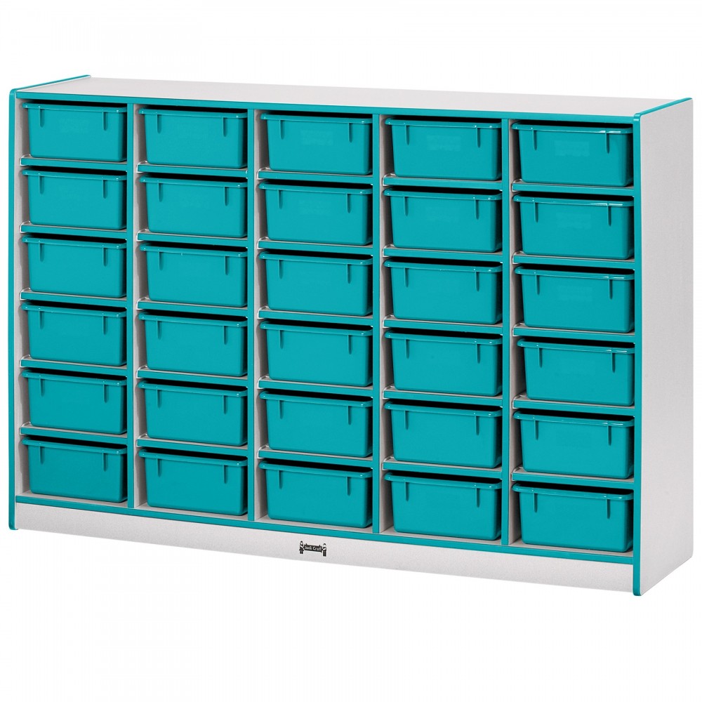 Rainbow Accents 30 Tub Mobile Storage - with Tubs - Teal Rainbow Accents 30 Tub Mobile Storage - with Tubs - Teal