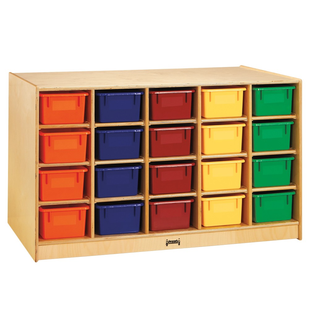 Jonti-Craft Double-Sided Island – 40 Cubbie-Tray - with Colored Trays