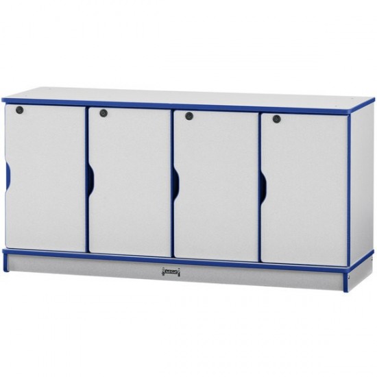 Rainbow Accents Stacking Lockable Lockers - Single Stack - Blue