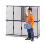 Rainbow Accents Stacking Lockable Lockers - Single Stack - Purple