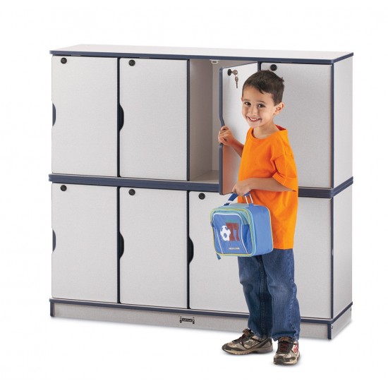 Rainbow Accents Stacking Lockable Lockers - Single Stack - Purple