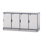 Rainbow Accents Stacking Lockable Lockers - Single Stack - Purple