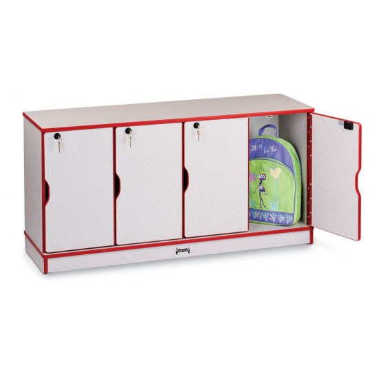 Rainbow Accents Stacking Lockable Lockers - Single Stack - Purple